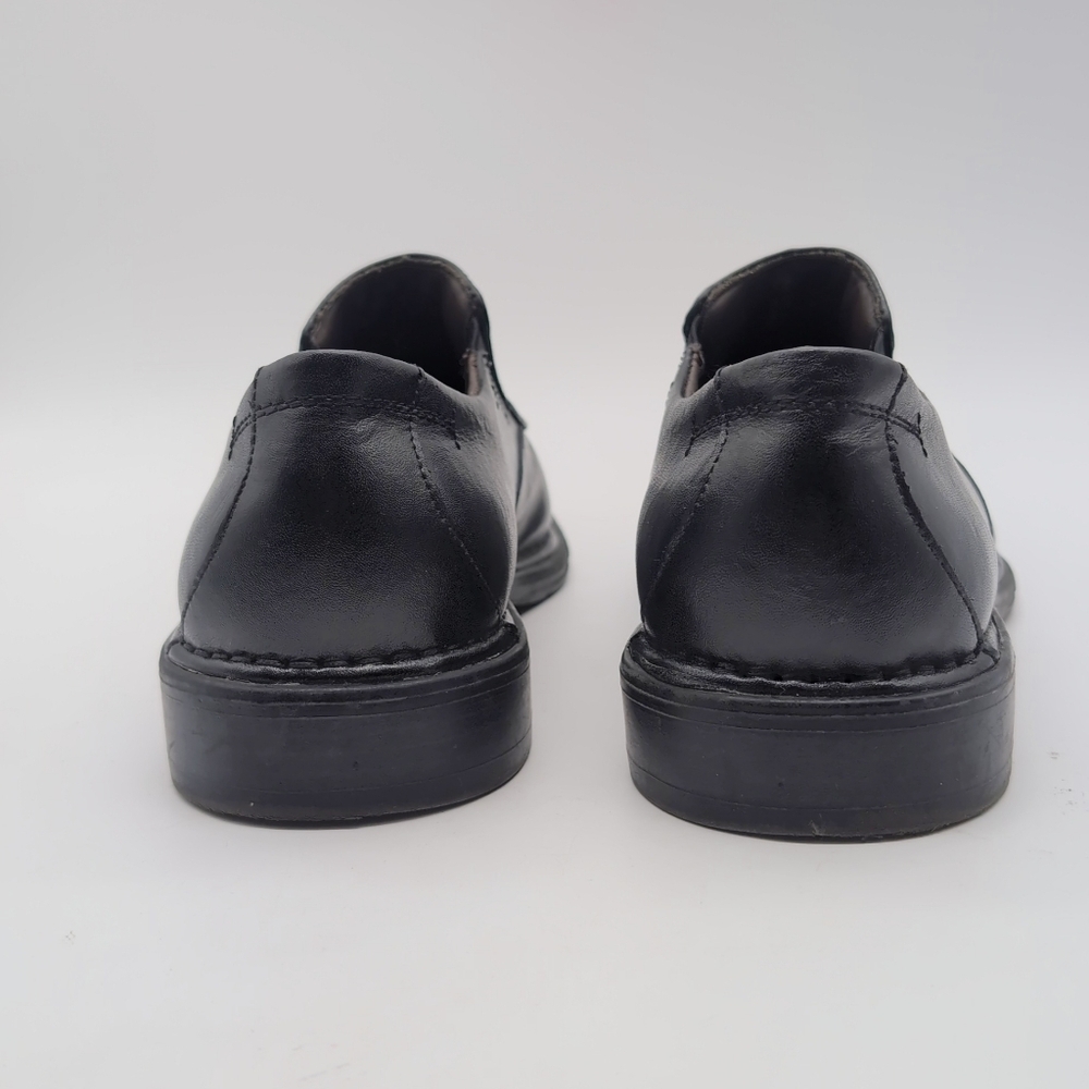 Nunn Bush Sean Toe Sz 9.5 Men's Black Leather Slip-On Shoes - Picture 4 of 8